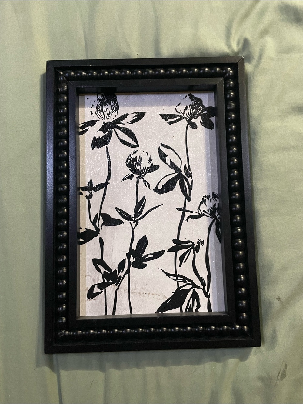 Black Floral Framed Wall Art - Elegant Home Accent